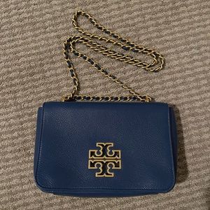 Tory Burch Blue Leather Purse